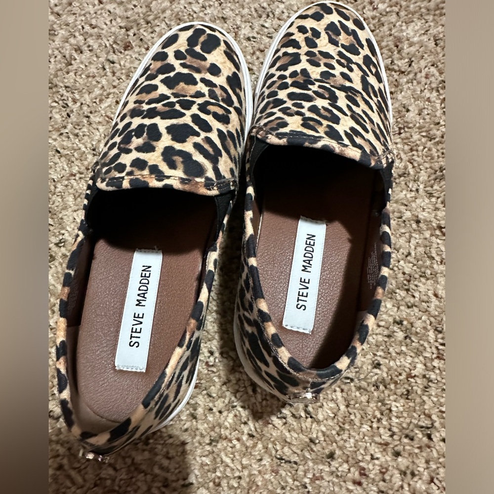 Steve Madden Cheetah Slip-On Shoes - Picture 3 of 5